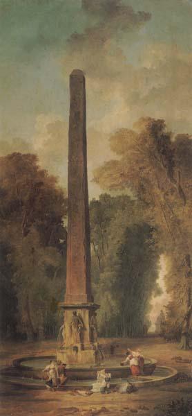 ROBERT, Hubert Landscape with Obelisk Sweden oil painting art